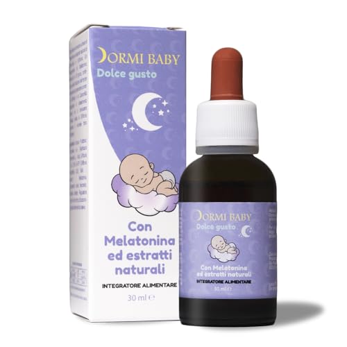 Melatonina Bambini Pura in Gocce aiuta a Dormire la Notte. Doppia azione Camomilla calma...