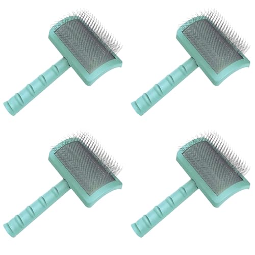 Brosse à lisser pour chien qui élimine les nœuds profonds des grands canidés vert