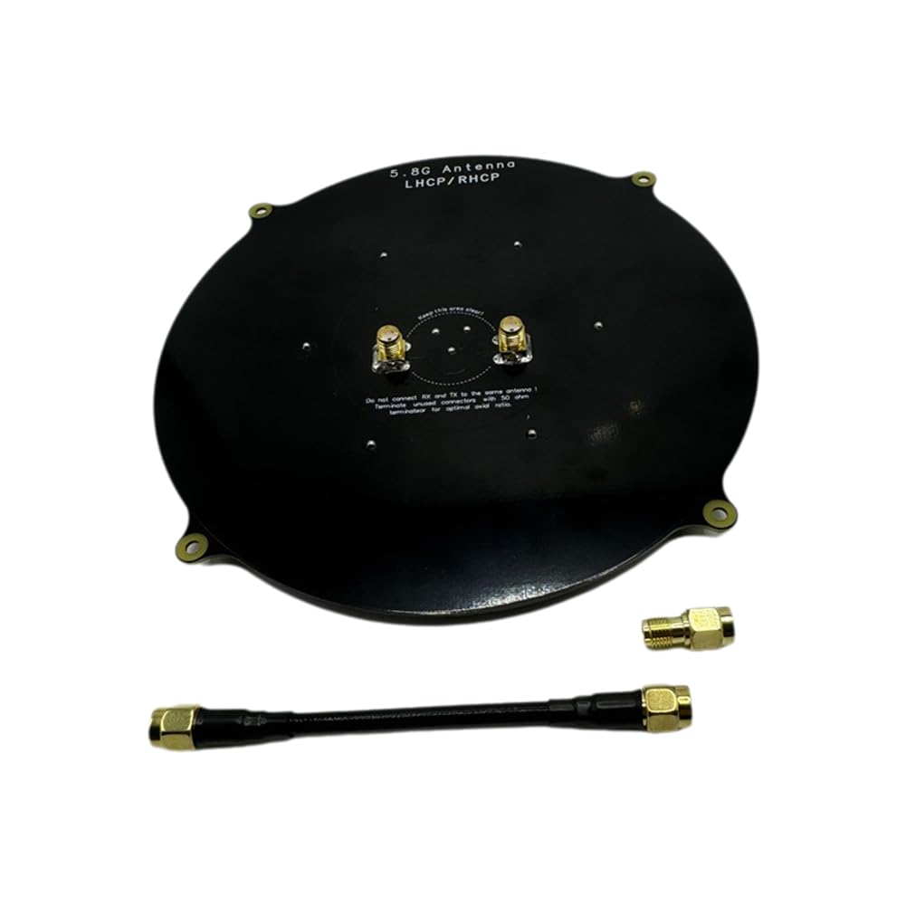 Antenne Patch Triple Feed 5,8 GHz, Gain Élevé de 14 DBi, Directionnelle LHCP RHCP, pour Drone FPV et Quadricoptère RC