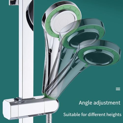 Shower Head Holder, 15-30mm Adjustable Chrome Slider Bar Bracket for 360 Degree Rotation, Sprayer Detachable Slider Bar Anti-Slip Design ABS Material for Bathroom - Image 2
