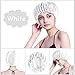 ROYBENS 4PCS Satin Bonnets for Women, Silk Bonnet for Sleeping, Sleep Cap for Curly Hair Braids, C