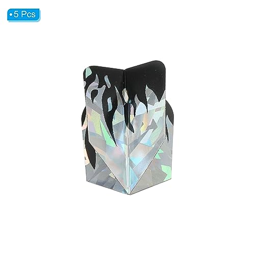 PATIKIL Slim Dart Flights, 5 Pack PET Unique Design Dart Accessories for Steel Tip Dart and Soft Tip Darts Black Silver Tone - Image 3