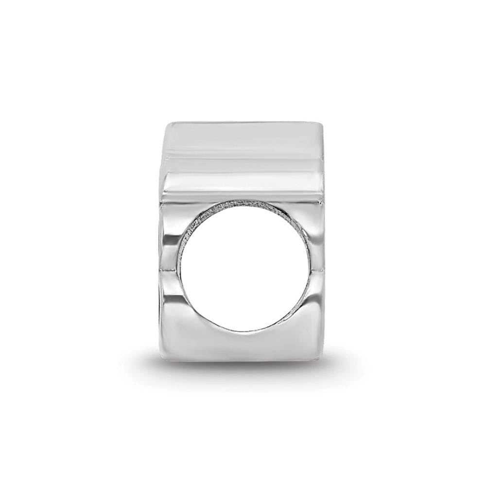 LogoArt Sterling Silver University of Pittsburgh Pitt Script Bead Charm