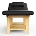 pouseayar Stationary Massage Table Treatment Clincal Beauty Bed/PU Spa Bed, 31.5 Inchs Wide PU Leather - Black