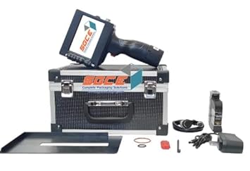 SGCE 12.7MM Plastic Body Thermal Foaming Inkjet Printer | Handheld | Manual | Touch Screen | Barcode & QR Code Inbuilt | USB Storage Supported | with Ink Cartridge | 1500m AH Capacity