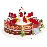 FEERIC LIGHTS & CHRISTMAS - Tiovivo Pueblo Iluminado papá Noel 25 led Multicolor música