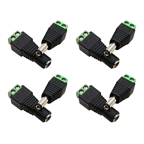 iJiGui 4 Paare DC 5.5mm x 2.1mm DC Plug DC Female Connector DC Power Supply Male Adapter, 6 Male 6 Female DC Netzsteckeradapter für CCTV Kamera, LED Leiste leuchtet, Hohlstecker