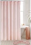 Luxape Coquette - Cortina de ducha con lazo, 72 pulgadas de ancho x 72 pulgadas de alto (rosa elegante)