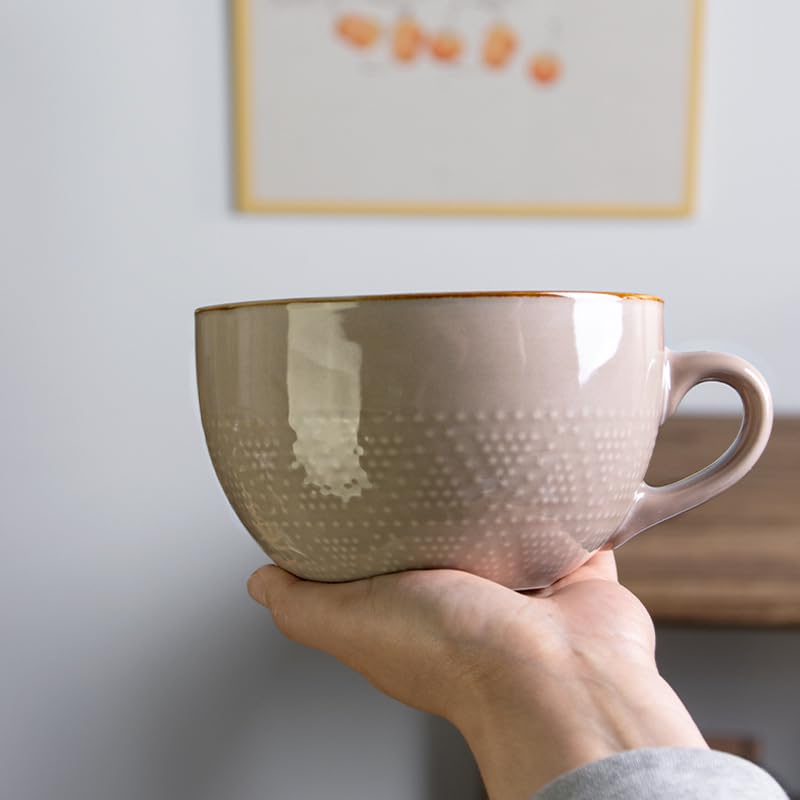 Set Regalo 4 Tazze In Gres - 10.5 Oz, Stile Vintage Con Stampe, Perfette Per T&egrave;, Caff&egrave; O Latte