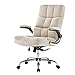 YAMASORO Executive Bürostuhl mit hoher Rückenlehne,Home Office Schreibtischstühle (Beige)
