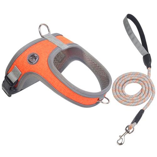 Dog Harness and Leash Set, No Pull Saddle Style pet Harness, Soft...
