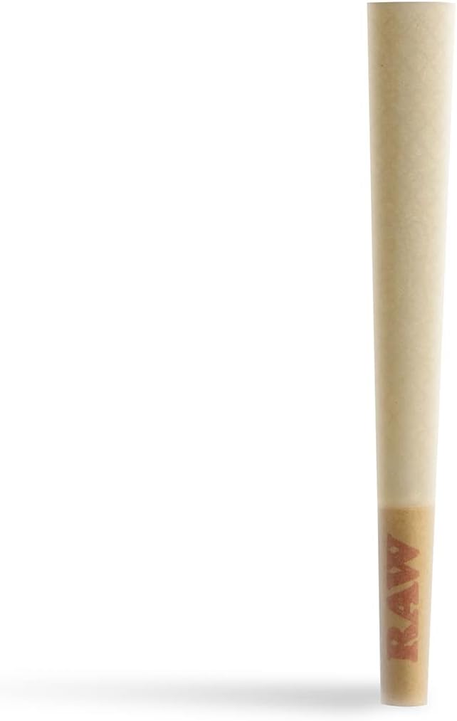 RAW Classic Prerolled Cones 1 1/4 Packed Inside a RAW Metal Tin Container with Packing Tubes | 20 Pack |
