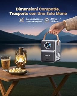 Proiettore Portatile [Netflix Incluso/Dolby] Smart Proiettore 4K 700ANSI, WiFi Bluetooth Videoproiettore 1080P Nativo Full HD con Auto Keystone/E-Focus, Zoom 100%-50%, HDMI ARC/CEC per Home Cinema