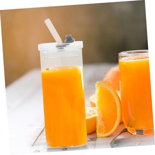 Vaso de vidrio transparente cuadrado resistente al calor con accesorios PRETYZOOM 8