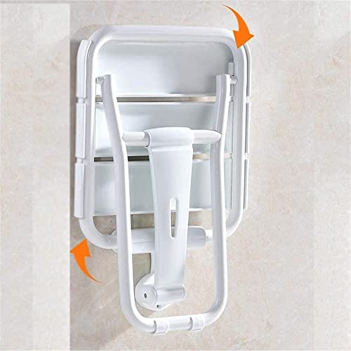 Salle de douche moderne optimisée avec ce tabouret mural compact