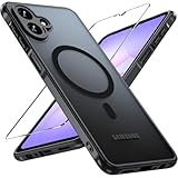 Zhendecase for Samsung Galaxy A07 Case, Galaxy A07 Screen Protector [Military Grade Heavy Duty Protection], Magnetic Galaxy A07 Case, Non-Slip & Skin Feel Phone Cover for Samsung A07, Black