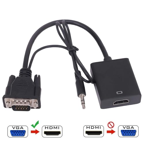 Image of NEXSA VGA to HDMI Adapter, Silver-Plated VGA to HDMI Converter