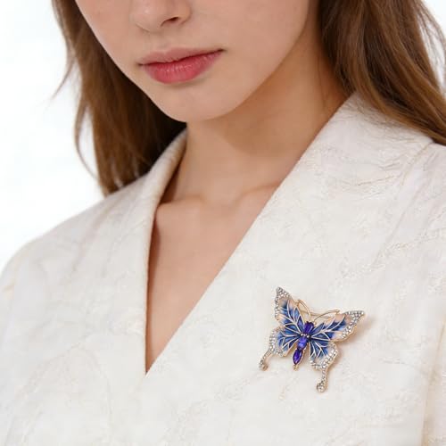 Image of Insect Animal Brooch Pin for Women Rhinestone Lapel Pins Vintage Brooches for Costume Accessories