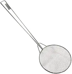 Escumadeira de Metal 50cm para Fritura – Utensílio de Cozinha Resistente em Aço Inoxidável, Ideal para Retirar Alimentos de Óleo Quente, Cozinhar, Servir e Preparar pastel e coxinha