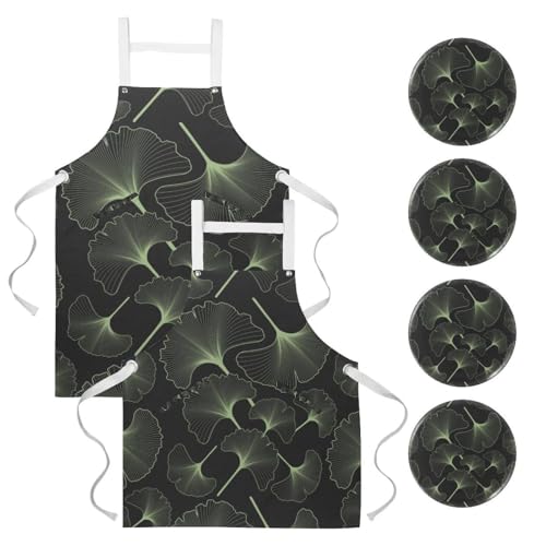 Tablier de serveuse avec 4 broches incluses lot de 2 anti-taches