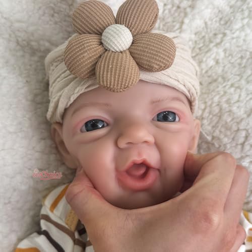 46 cm Ganzkörper-Reborn-Babypuppe aus Silikon mit offenem Mund, Mädchen lebensechte Neugeborenenpuppe mit beweglichen Gliedmaßen – Bild 6