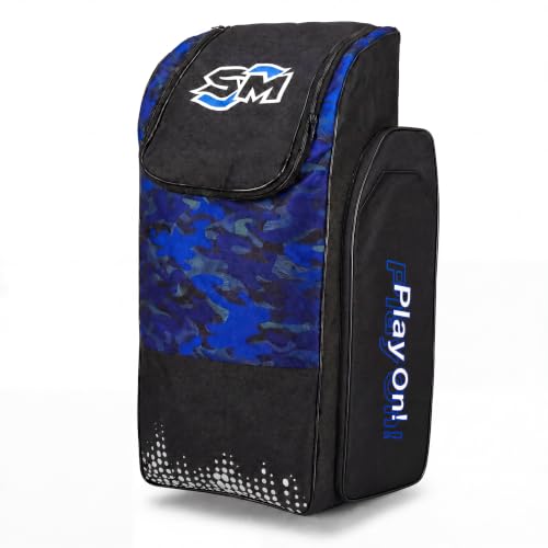 Image of SM Base Duffle Cricket Kit Bag | Cricket Bag | Ripstop Fabric | Integrated Bat Pocket with Velcro Strap | Lockable U-Zip | Rust-Proof Runners | Hard-Wearing | for School and Club Cricketers