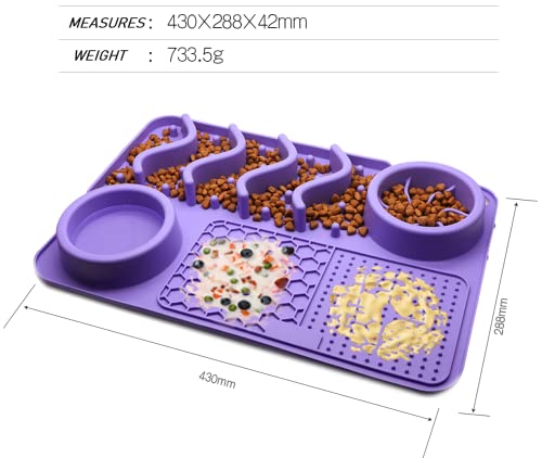 Lick Mat For Medium & Large Dogs And Cats,16,9 X 11,3 In, Licking Mat For Calm Anxiety, Puppy Lick Mat Of Silicone With Suction Cups, Feeder Bowl Cat & Dog Eating Food Slower, Mat Food. #TOP3