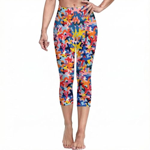Sister Amy Women's Printed Leggings - Buttery Soft Yoga Pants, High Waist Stretchy Tights for Workout, Plus Size 7Slgs-Z0038 2X-Large