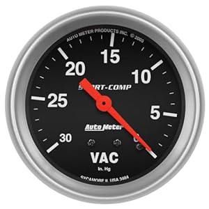 Auto Meter Sport-Comp Vacuum Gauge 3484 Mechanical 2 in.