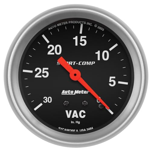 Auto Meter Sport-Comp Vacuum Gauge 3484 Mechanical 2 in.