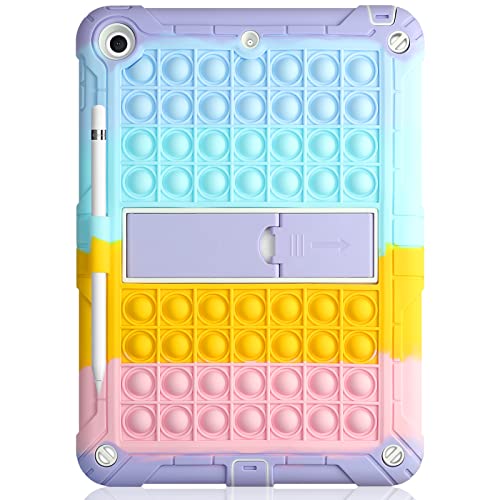 JAKPDE Fidget Pop Toys for iPad 9.7 Case,iPad Pro 9.7 Case with Kickstand,iPad 5 Case iPad 6 Case with Pencil Holder Case Protective Cover for iPad Pro 9.7/ air 2/iPad 6/ iPad 5 2017/iPad 6 2018