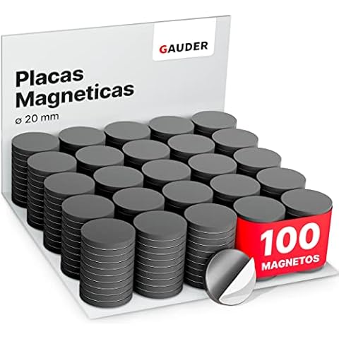 GAUDER Placas Magnéticas Autoadhesivas (20 mm) Cover