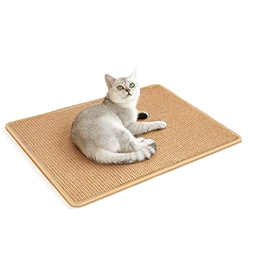 Sisal Cat Scratch Pad with Scratcher Mat for Claw Care and Exercise