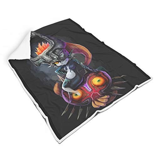 XHJQ88 Manta Sexy-Zelda Estampada Premium Big Albornoz Manta – Big Eyes Invierno Wear para Adulto/Mujeres/Hombre Uso, Polar, Blanco, 60x80 Inch