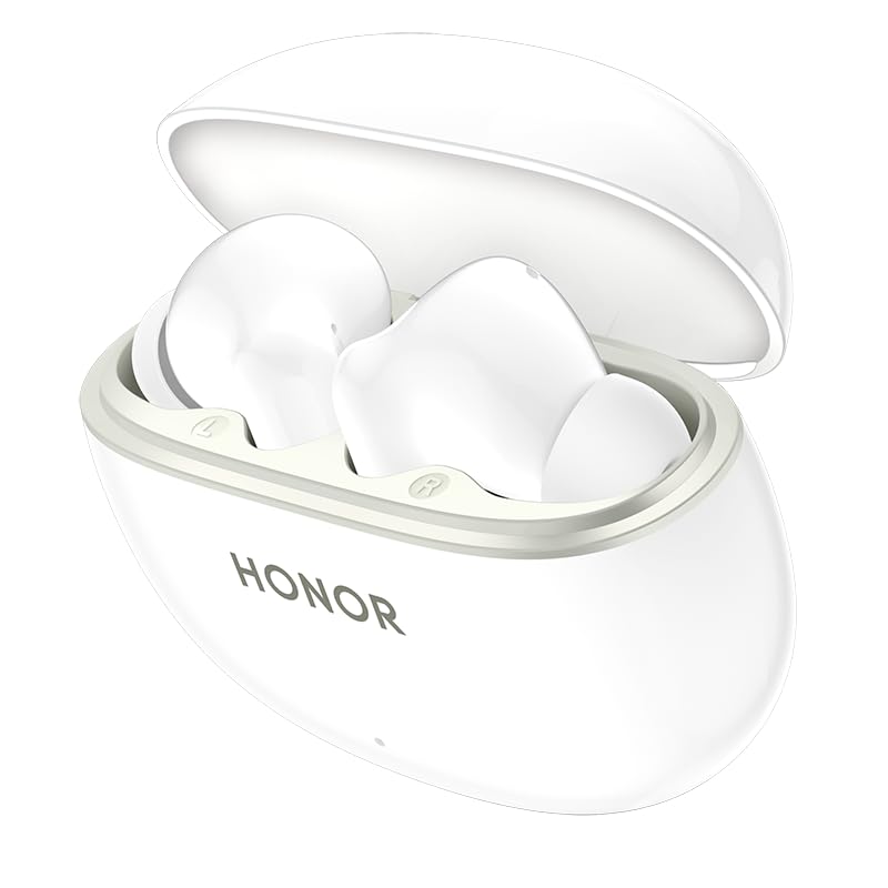 Image of HONOR Earbuds X10 Lite Wireless Earbuds with ANC, 12.4mm Dynamic Driver, 45H Battery Life, AI Call Noise Reduction, IP54 Water Resistant Buds, Bluetooth 5.3, Smart Touch Controls - White