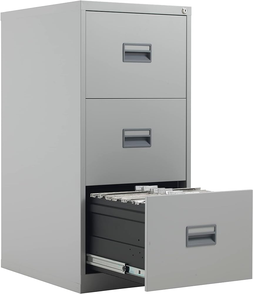 Archivador de acero resistente con cerradura, diseño totalmente soldado, capacidad de 40 kg, ideal para la organización del hogar y la oficina