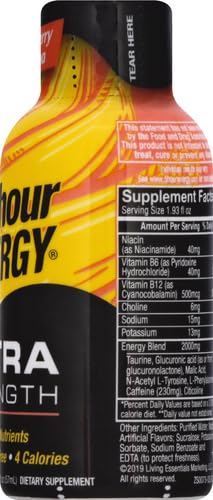 Living Essentials 786127 5-Hour Energy Extra Strength Sugar Free Strawberry/Banana Energy Shot 1.93 Oz. thumb #5