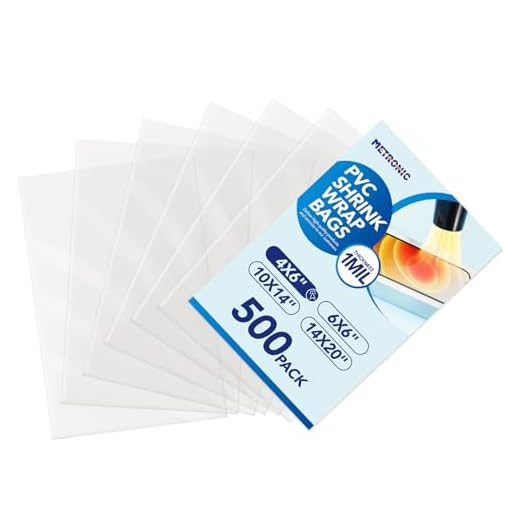 Metronic 4X6 Inch 500 Pack Shrink Wrap Bag for Soaps, Candles, Jars and Small Gifts,Clear Heat Shrink Wrap/Shrink Film Wrap