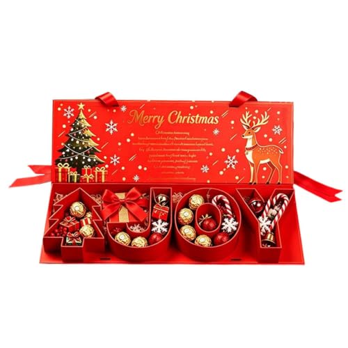 Christmas Fillable Box Holiday Candy Gift Storage Container Decorative | Reusable Festive Holder For Sweets Treats Small And Sea