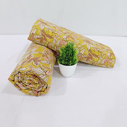 Luxurious 3 Yard Indian Floral Print Cotton Fabric - 100% Soft Natural Dyes for Sewing, Dressmaking & Crafting 6 Luxurious 3 Yard Indian Floral Print Cotton Fabric - 100% Soft Natural Dyes for Sewing, Dressmaking & Crafting - Image 5