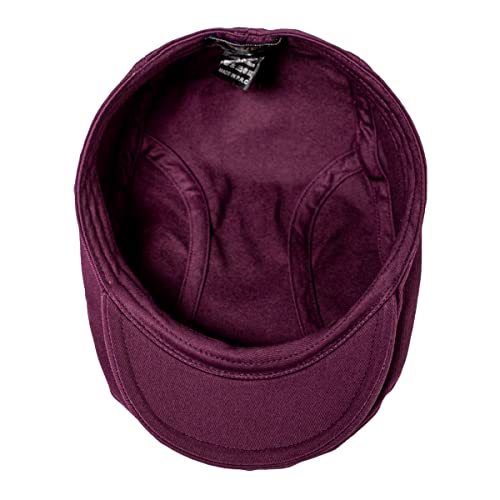 Image of BOTVELA Men Cotton Twill Newsboy Flat Ivy Driving Hat Fitted Cap