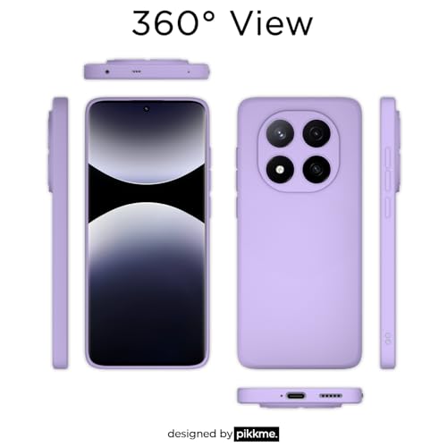 Image of Outlouders Back Cover for Redmi Note 14 Pro Plus 5G | Camera Protection | Durable Soft Matte Silicone Bumper Case (Purple)