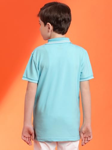 Image of Li'l Tomatoes Boys Pique Polo T-Shirt | Half Sleeve Casual Summer Wear | Soft & Breathable | 9-16 Years