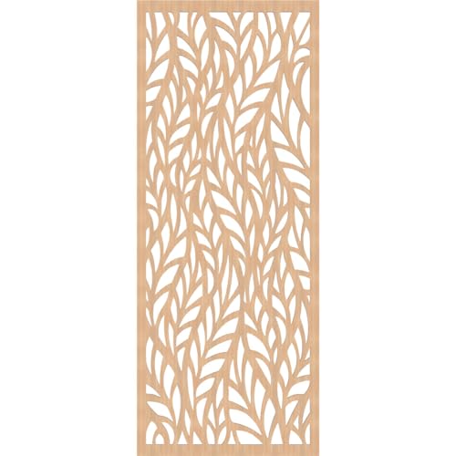 Image of Ortonville Decorative Pierced Fretwork Wood Wall Panels, 21 3 /8 inchW x 54 3 /8 inchH x 1 /4 inchT, Hickory