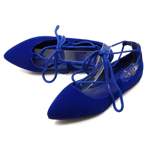 Suede Flat Women Pointed Toe Dolly Shoes2