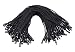 Tupalizy Black Cotton Gift Clothing Price Tag String Hanging Rope Bullet Snap Lock Pin Loop Fastener Hook Ties for Luggage Label Attachment,7.5 Inch, 100PCS
