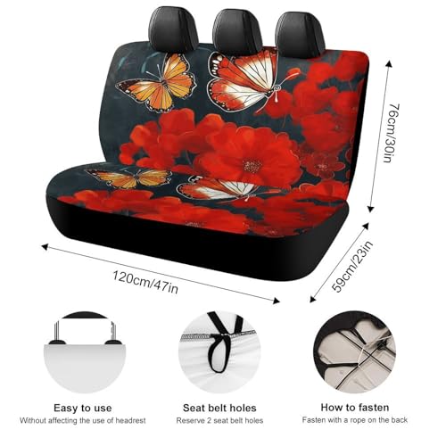 Housse de siège de voiture imperméable de qualité supérieure motif floral raffiné - 2