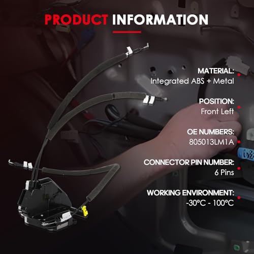 Image of CCIYU Door Lock Actuator Front Left side for Nissan NV200 2013-2020