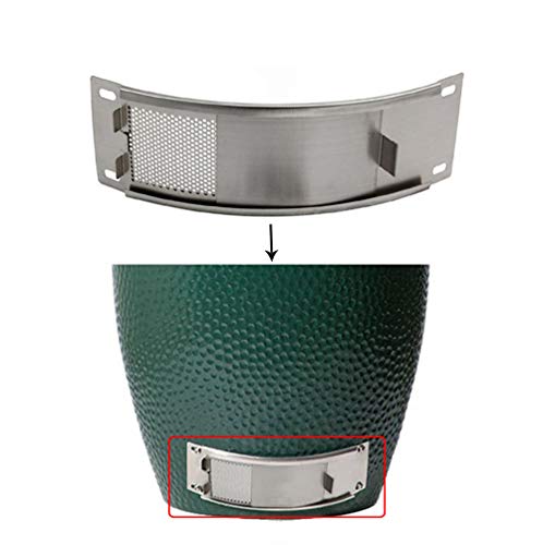 DOLAMOTY Draft Door Screen Kit Replacement Parts for Large and Medium Big Green Egg for Big Green Egg Accessories Green Egg Chimney Door with Upgrade Punched Mesh Screen Stainless Steel