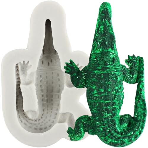 3D Sea Animals Candy Chocolate Mold Alligator Silicone Mold Croco...